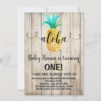 Aloha, hawaiianische Geburtstagsparty einladen, An Einladung