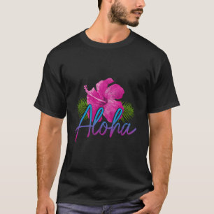 Aloha Hawaiianische Inseln Hawaii Surfen Hibiskusb T-Shirt