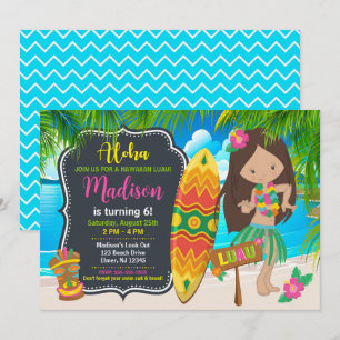 Aloha Hawaiianische Luau-Party Geburtstag Einladung