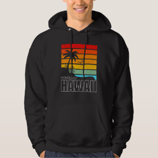 Aloha Hawaiianischer Strand Palmen Sommer Retro Ho Hoodie