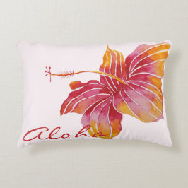 Aloha | hawaiische Hibiskus-Blume Dekokissen