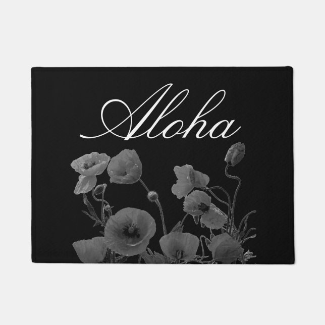 Aloha hawaiische Hibiskus-Blumen-Mit Fußmatte (Vorderseite)