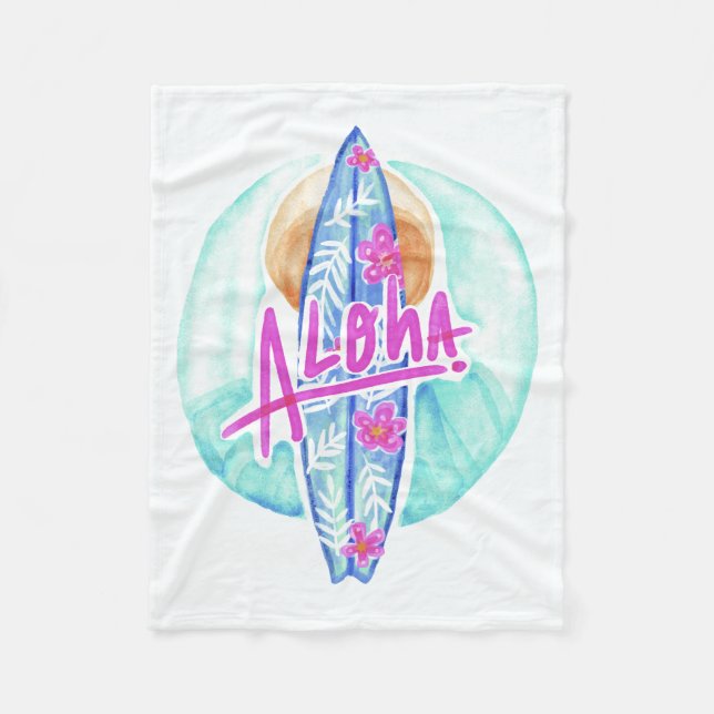 Aloha hawaiische Surfer-Fleecedecken Fleecedecke (Vorderseite)