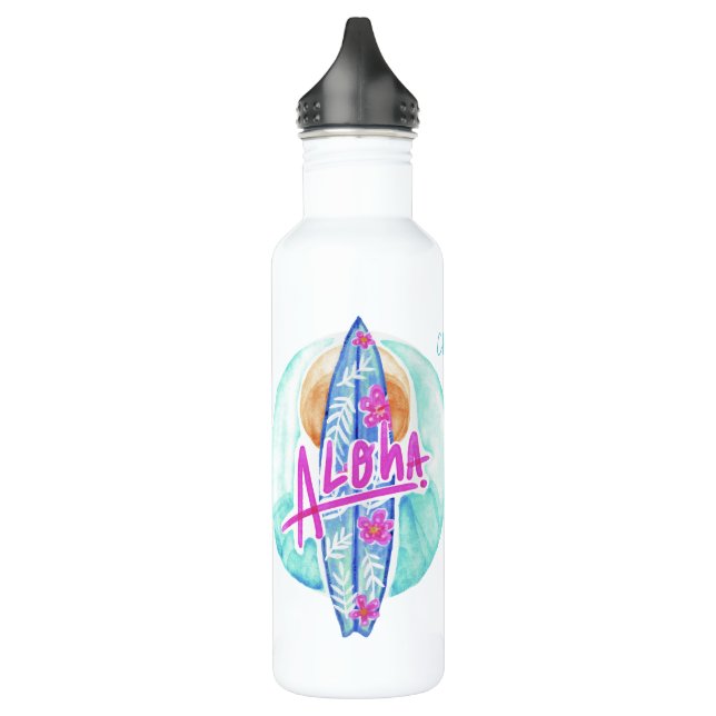 Aloha hawaiische Surfer-Name-Wasserflaschen Trinkflasche (Links)