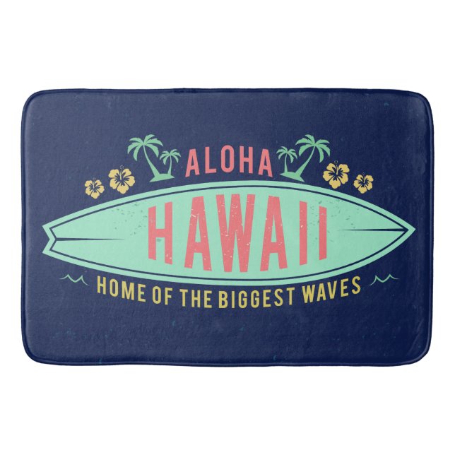 Aloha hawaiische Surferbadmatte Badematte (Vorderseite)