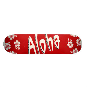 Aloha hawaiisches Rot Skateboard
