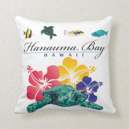 Aloha Hawaiischildkröte und -Blumen Kissen