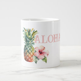 Aloha Hibiskus Blume Ananas Jumbo-Tasse
