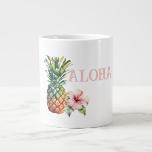 Aloha Hibiskus-Blüten-Ananas Jumbo-Tasse