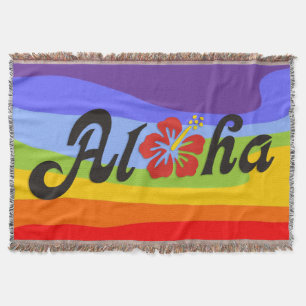 Aloha Hibiskus - flaches Hawaii Design + Ihre Idee Decke