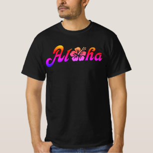 Aloha Hibiskus - flaches Hawaii Design + Ihre Idee T-Shirt