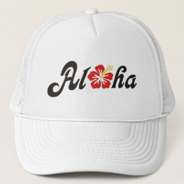 Aloha Hibiskus - flaches Hawaii Design + Ihre Idee Truckerkappe