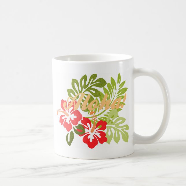 Aloha Hibiskus Kaffeetasse (Rechts)