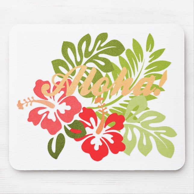 Aloha Hibiskus Mousepad (Vorne)