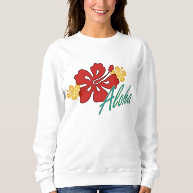 Aloha Hibiskus Sweatshirt (Vorderseite)