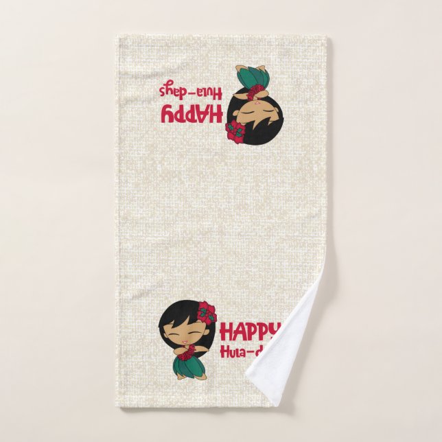 Aloha Honeys Christmas Holiday Hula Girl Handtuch (Handtuch)