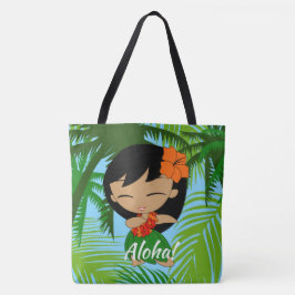 Aloha Honeys Hawaiian Hula Girl Beach Bag Tasche