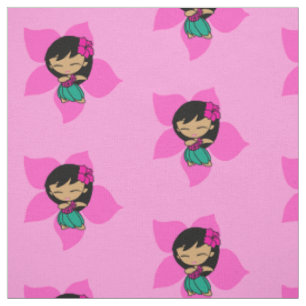 Aloha Honeys Hawaiian Hula Girl Hibiskus Stoff
