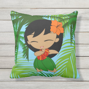 Aloha Honeys Hawaiian Hula Girl Kissen