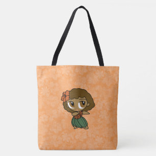 Aloha Honeys Hawaiian Orange Hula Girl Beach Bag Tasche