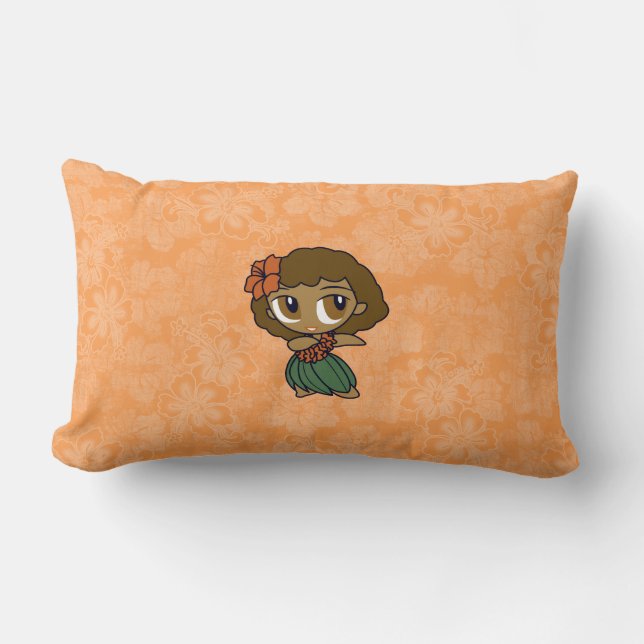 Aloha Honeys Hula Girl Reversible Lumbar Pillows Lendenkissen (Vorderseite)
