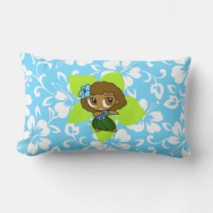 Aloha Honeys Hula Girl Reversible Lumbar Pillows Lendenkissen