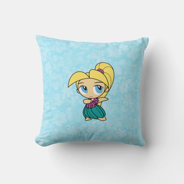 Aloha Honeys Hula Girl Reversible Square Pillows Kissen (Vorderseite)