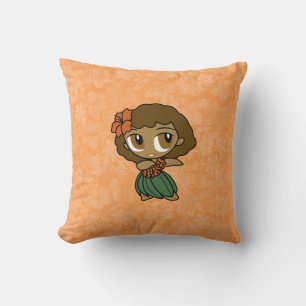 Aloha Honeys Hula Girl Reversible Square Pillows Kissen
