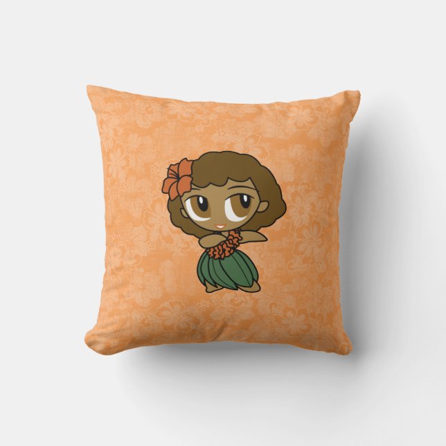 Aloha Honeys Hula Girl Reversible Square Pillows Kissen (Vorderseite)