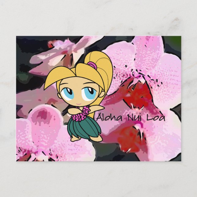 Aloha Honeys Luau & Grußkarten Postkarte (Vorderseite)