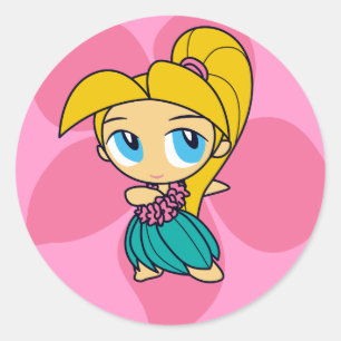 "Aloha Honig-" Aufkleber im Rosa