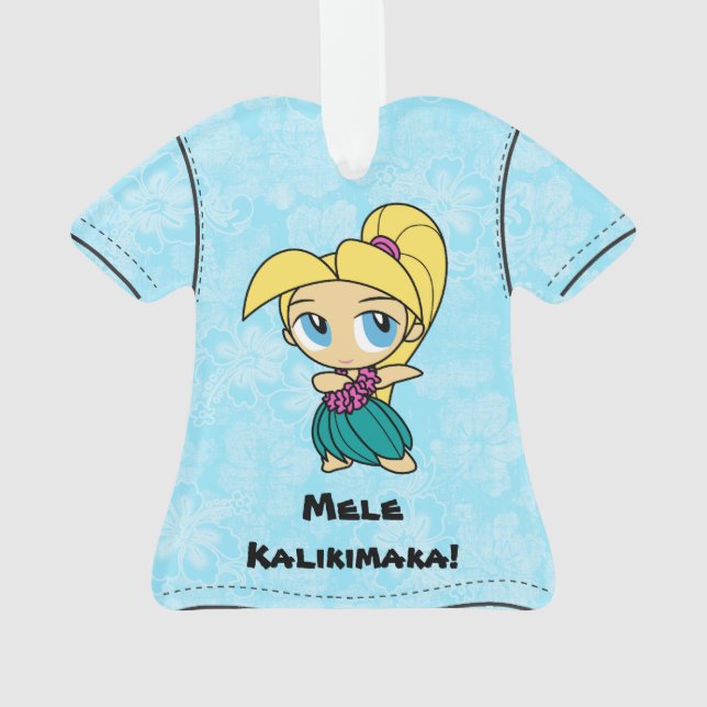 Aloha Honig Mele Kalikimaka Hawaiianer-Aloha Shirt Ornament (Rückseite)