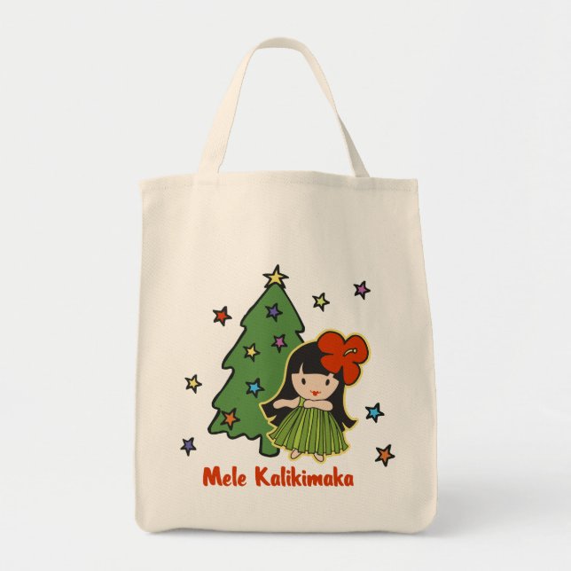 Aloha Honig-Weihnachtenhawaiisches Hula Mädchen Tragetasche (Vorne)