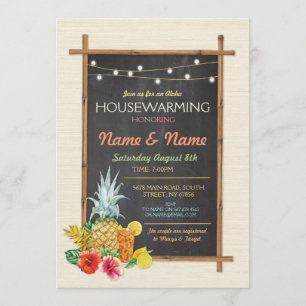 Aloha Housewarming Luau Tiki New Zuhause Einladung