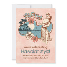 Aloha Hula Girl Party Einladung