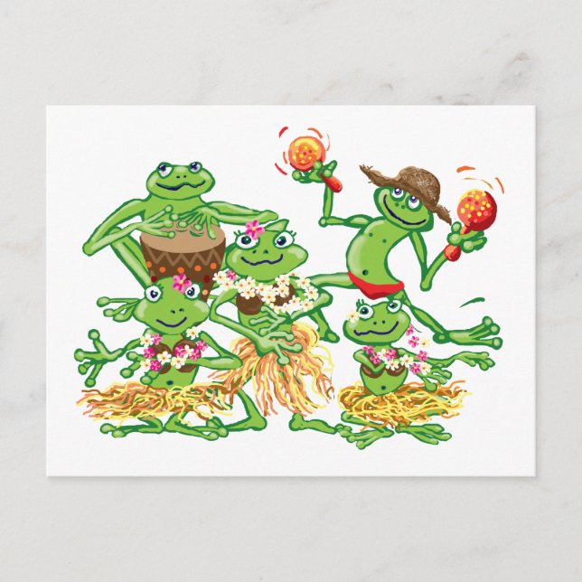 Aloha - Hula-Party Postkarte (Vorderseite)