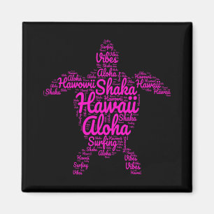 Aloha I Liebe Hawaii Sea Turtles Shaka Surfbrett V Magnet