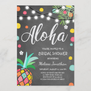 Aloha invitation nuptiale tropical Hawaï Luau de