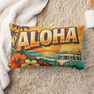 Aloha Island Vibes Sonnenuntergangsszene Lendenkissen