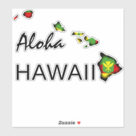 ALOHA - KANAKA MAOLI HAWAII INSELN BLK AUFKLEBER