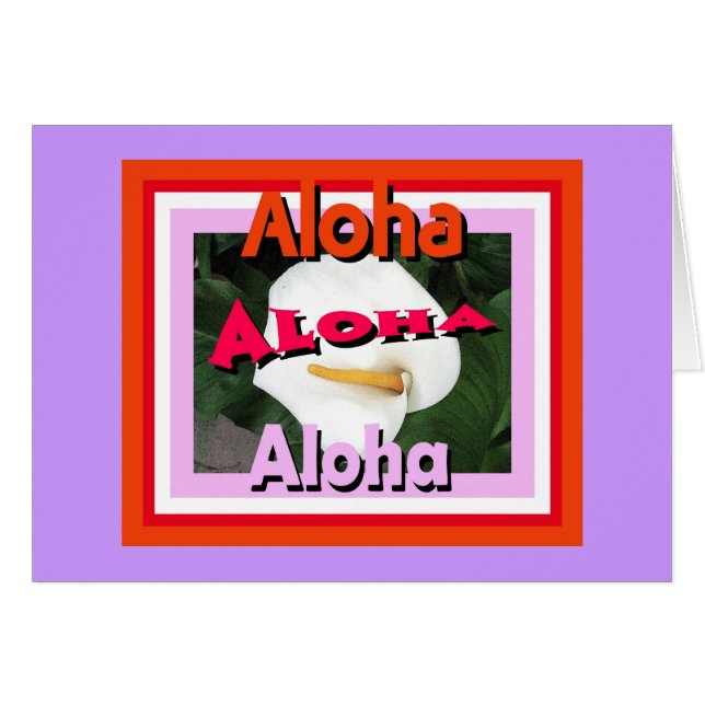 Aloha Karte (Vorderseite (Horizontal))