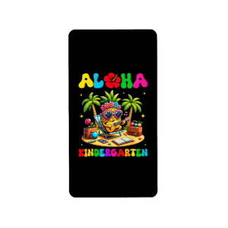 Aloha Kindergarten Ananas Hawaii Zurück zur Schule Adressaufkleber