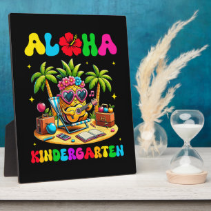 Aloha Kindergarten Ananas Hawaii Zurück zur Schule Fotoplatte