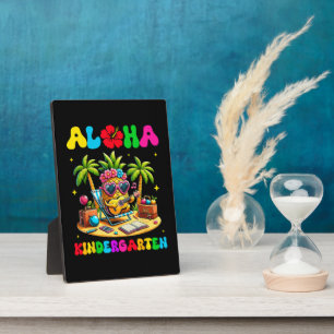 Aloha Kindergarten Ananas Hawaii Zurück zur Schule Fotoplatte