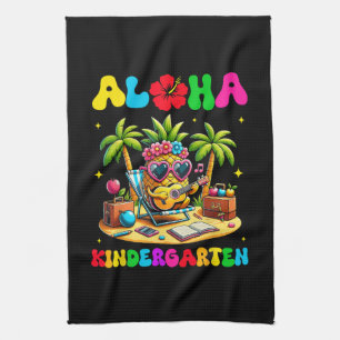 Aloha Kindergarten Ananas Hawaii Zurück zur Schule Geschirrtuch