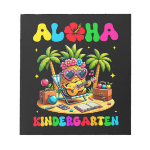 Aloha Kindergarten Ananas Hawaii Zurück zur Schule Notizblock