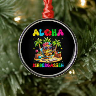 Aloha Kindergarten Ananas Hawaii Zurück zur Schule Ornament Aus Metall
