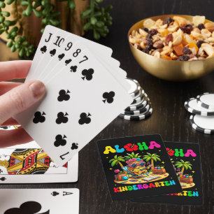 Aloha Kindergarten Ananas Hawaii Zurück zur Schule Spielkarten