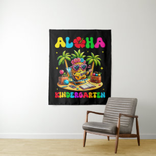 Aloha Kindergarten Ananas Hawaii Zurück zur Schule Wandteppich