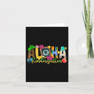 Aloha Kindergarten Teacher Life Summer Beach Vacat Karte
